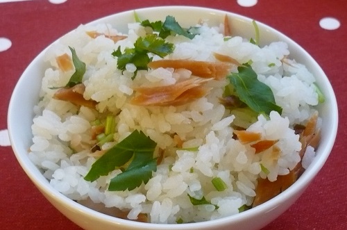 鮭とば炊き込みご飯