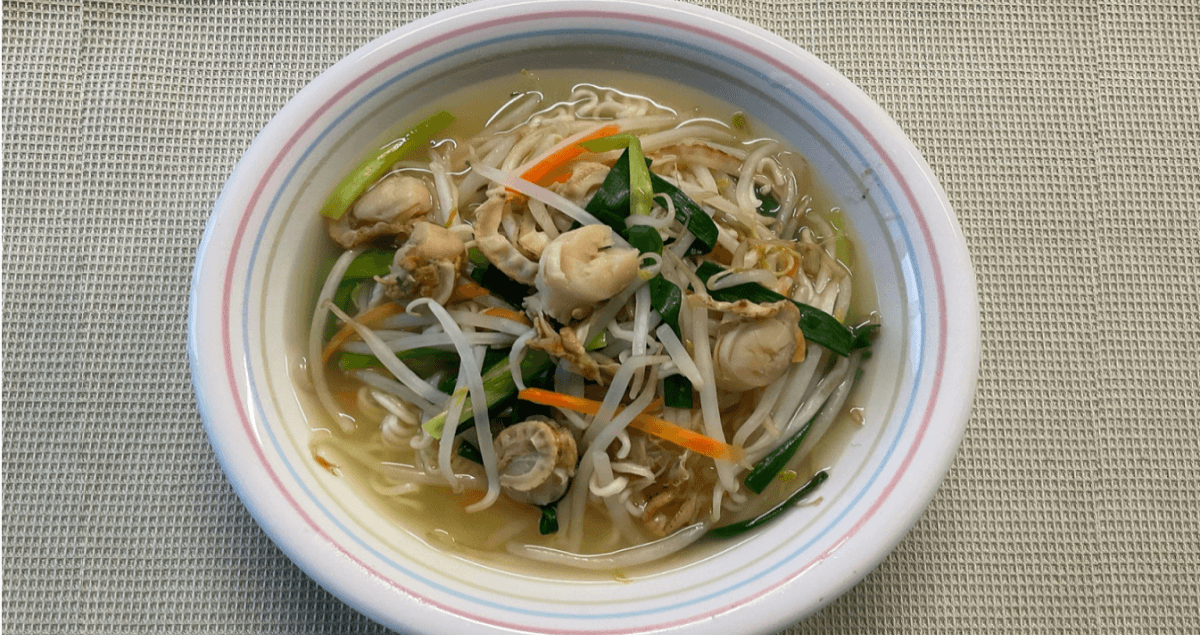 「ほたて塩焼き」入り塩ラーメン